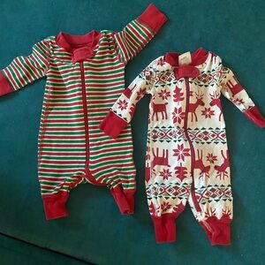 Hanna Andersson Newborn Infant Christmas Pajama Bundle